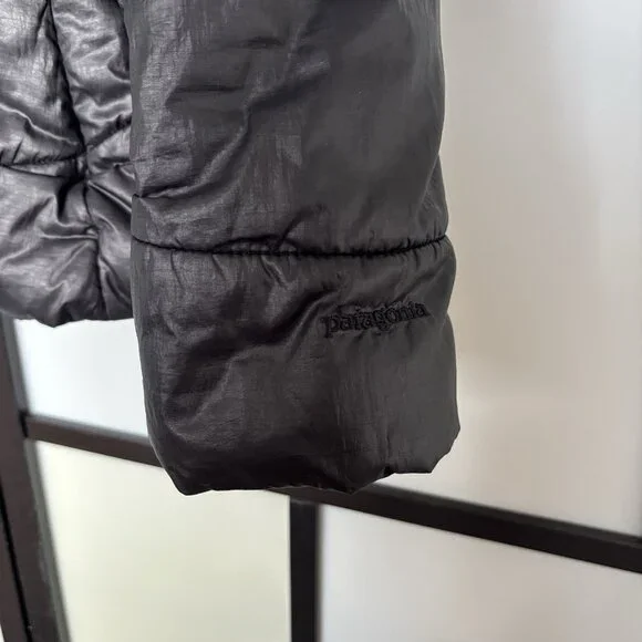 Patagonia Women Lidia Insulated Puffer Quilted Jacket Hooded Black Small Outdoor - Picture 7 of 16